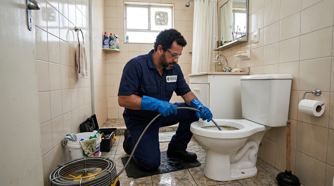 Desentupimento de vaso com equipamento em Campos dos Goytacazes-RJ
