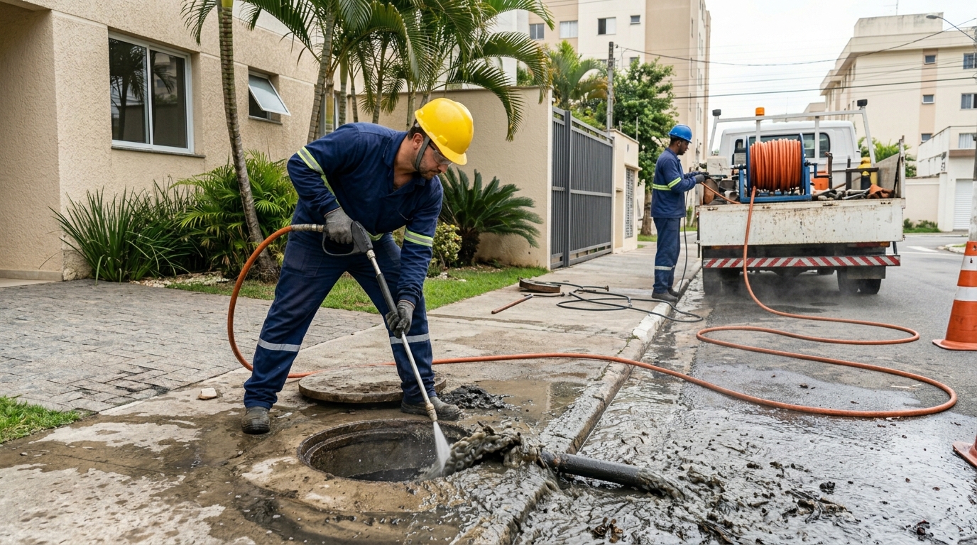 Hidrojateamento com jato de alta pressão em Campos dos Goytacazes-RJ