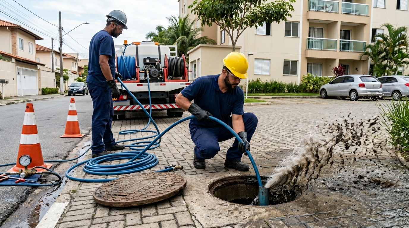 Equipe de hidrojateamento em Campos dos Goytacazes-RJ